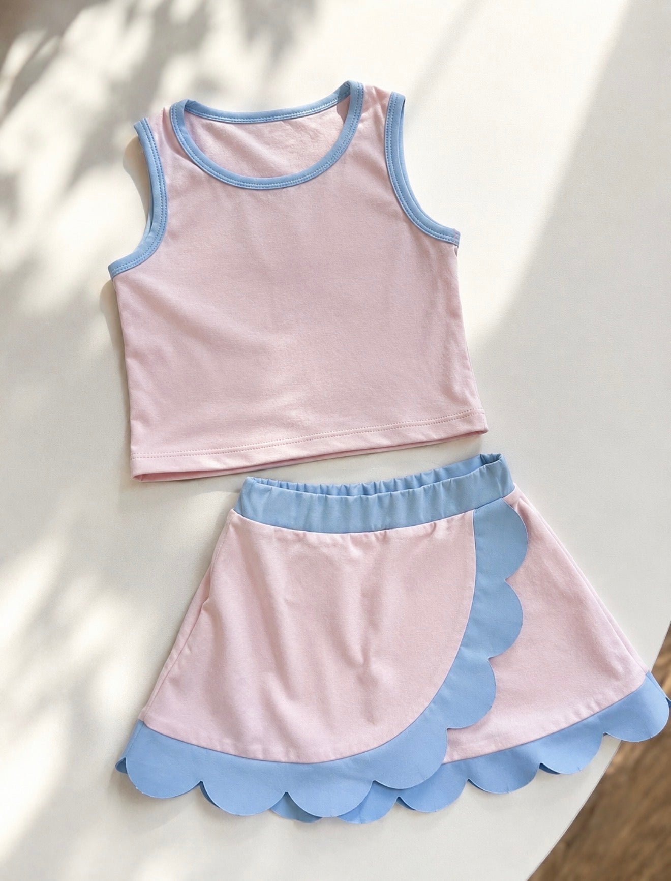 TODDLER CLOTHES PINK PRINT GIRL SUMMER YOGA SET