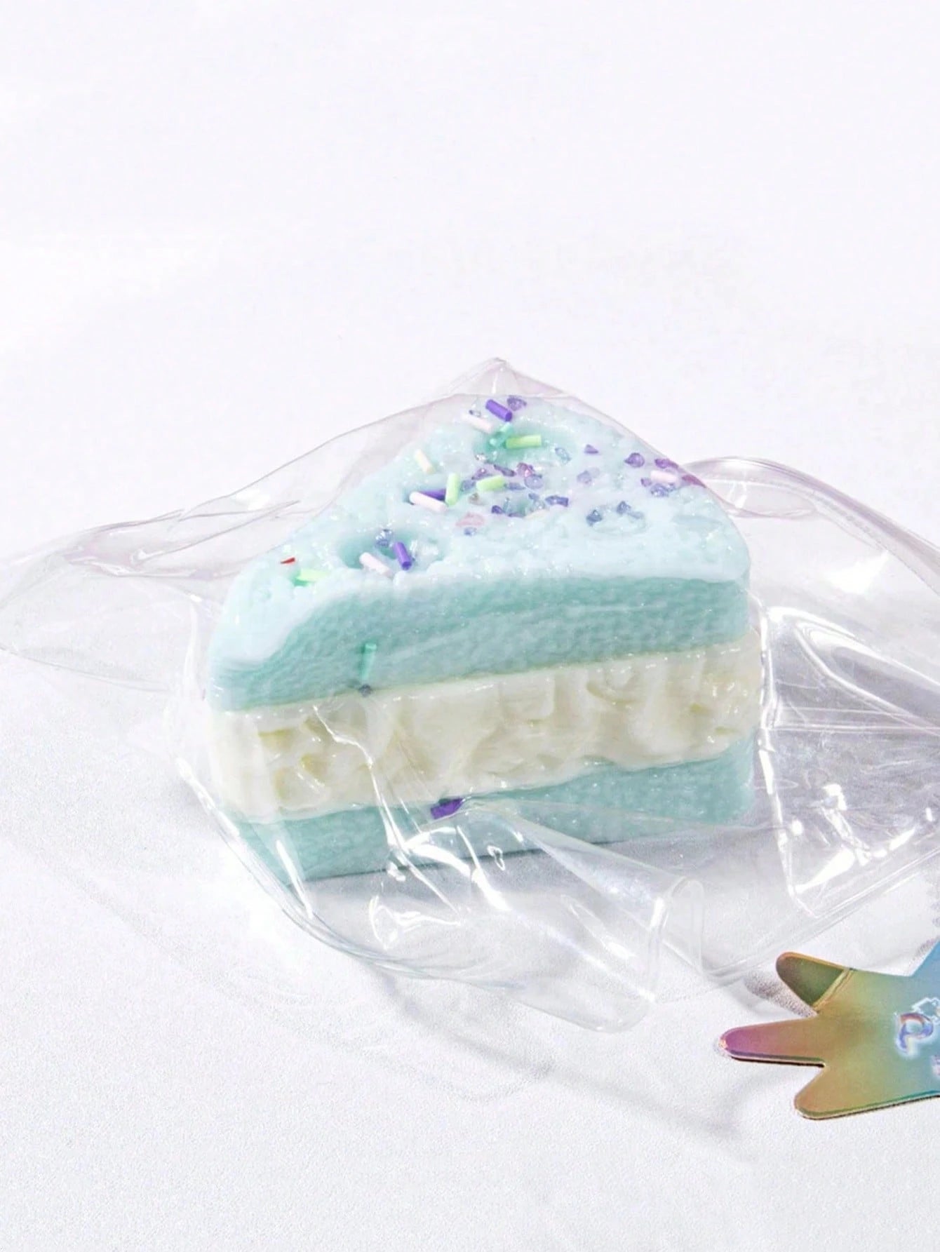 Blue Sticky Cake Squishy Squeeze Toy