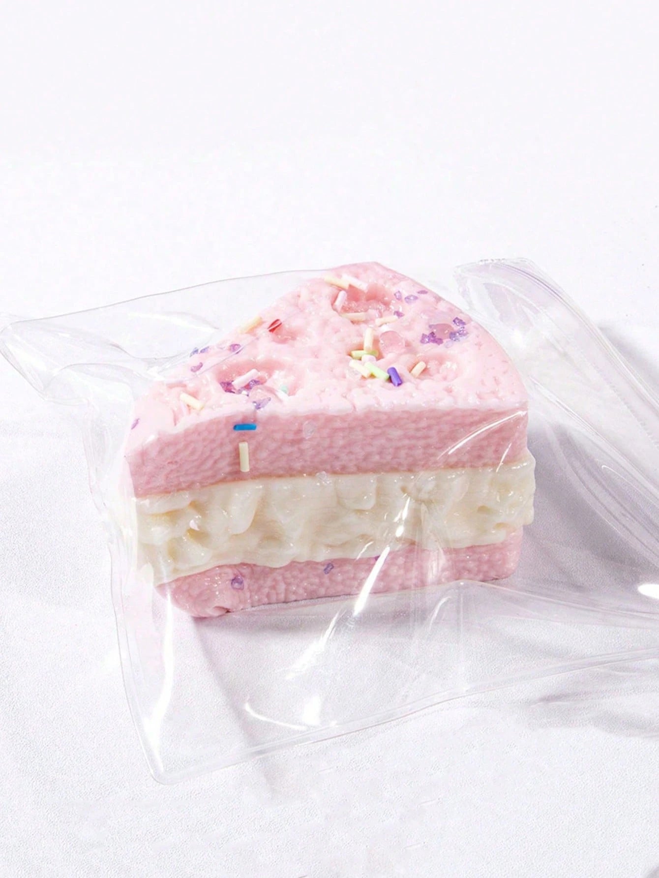 Pink Sticky Cake  Squishy Squeeze Toy