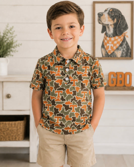 Boys TN Camo Polo - PREORDER