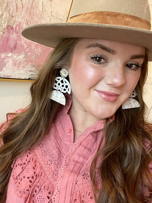 Neutral Leopard Earrings