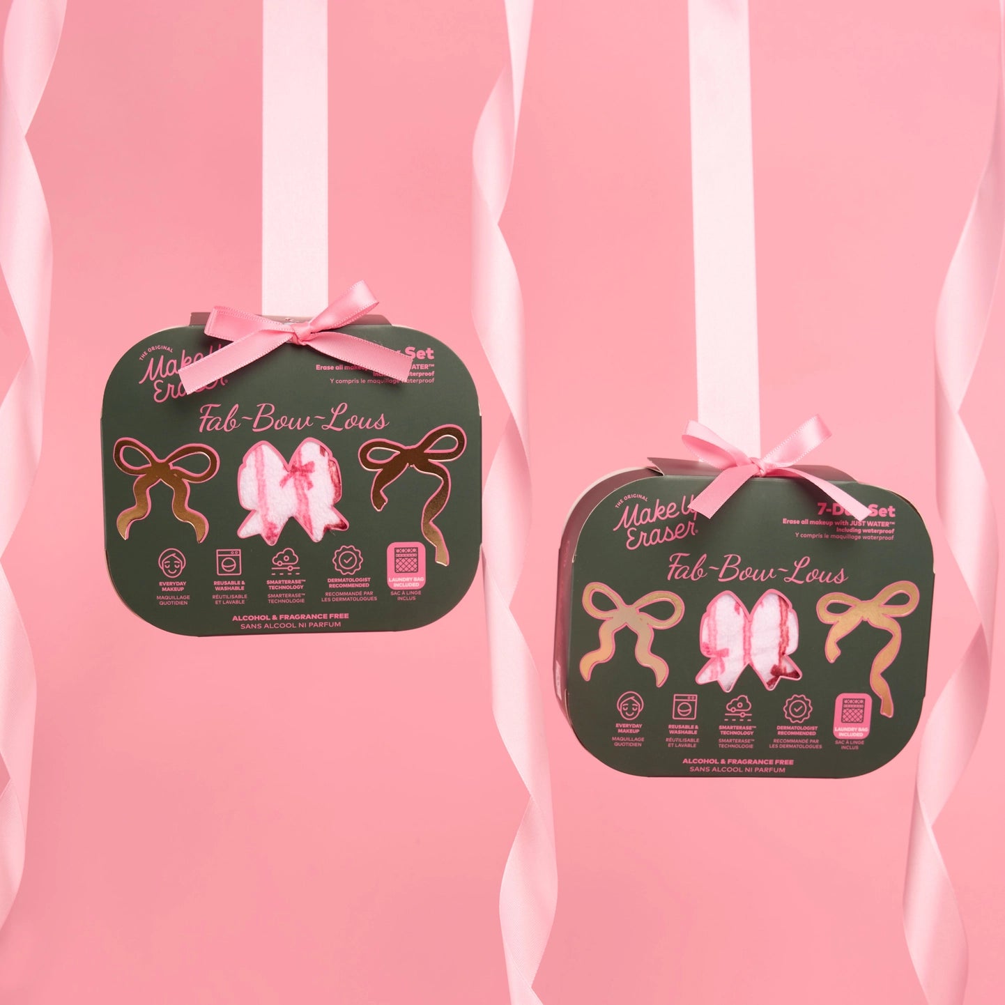 The Original Makeup Eraser Fab-Bow-Lous 7-Day Set | the Whimsical Pink Bow Edit