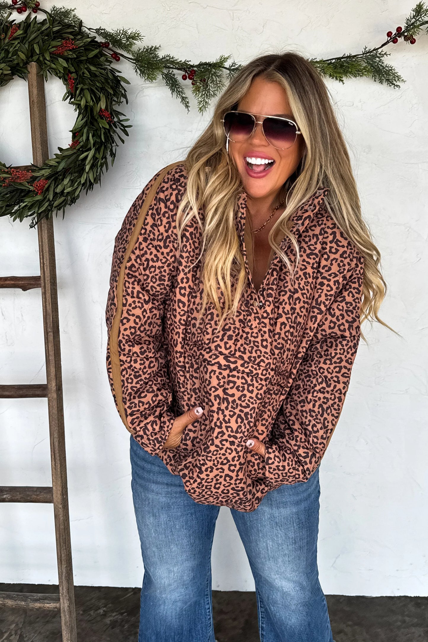 PRINTED PEYTON PUFFER JACKET