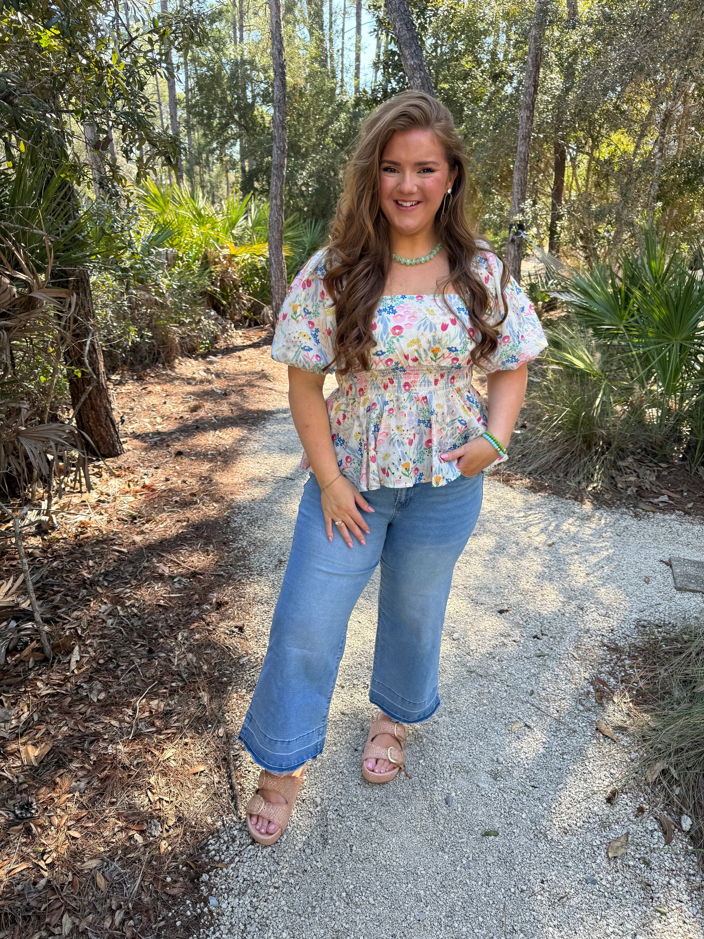 Festive Flounce Peplum Top