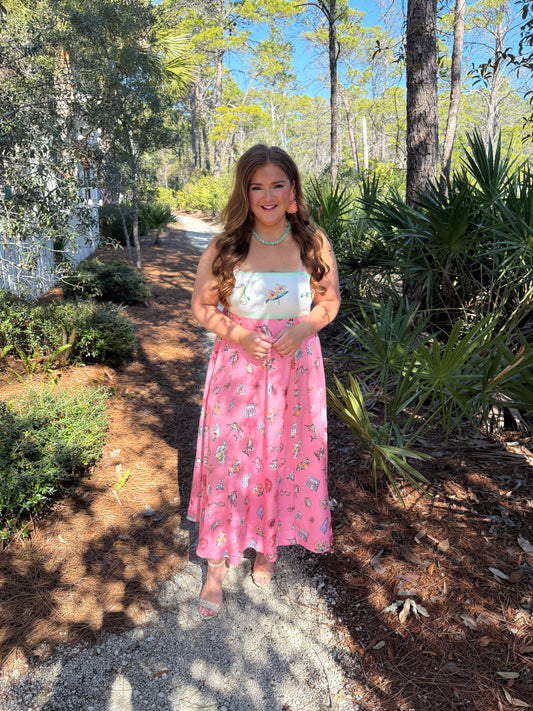 Cabo Coral Tropical Dress - PREORDER