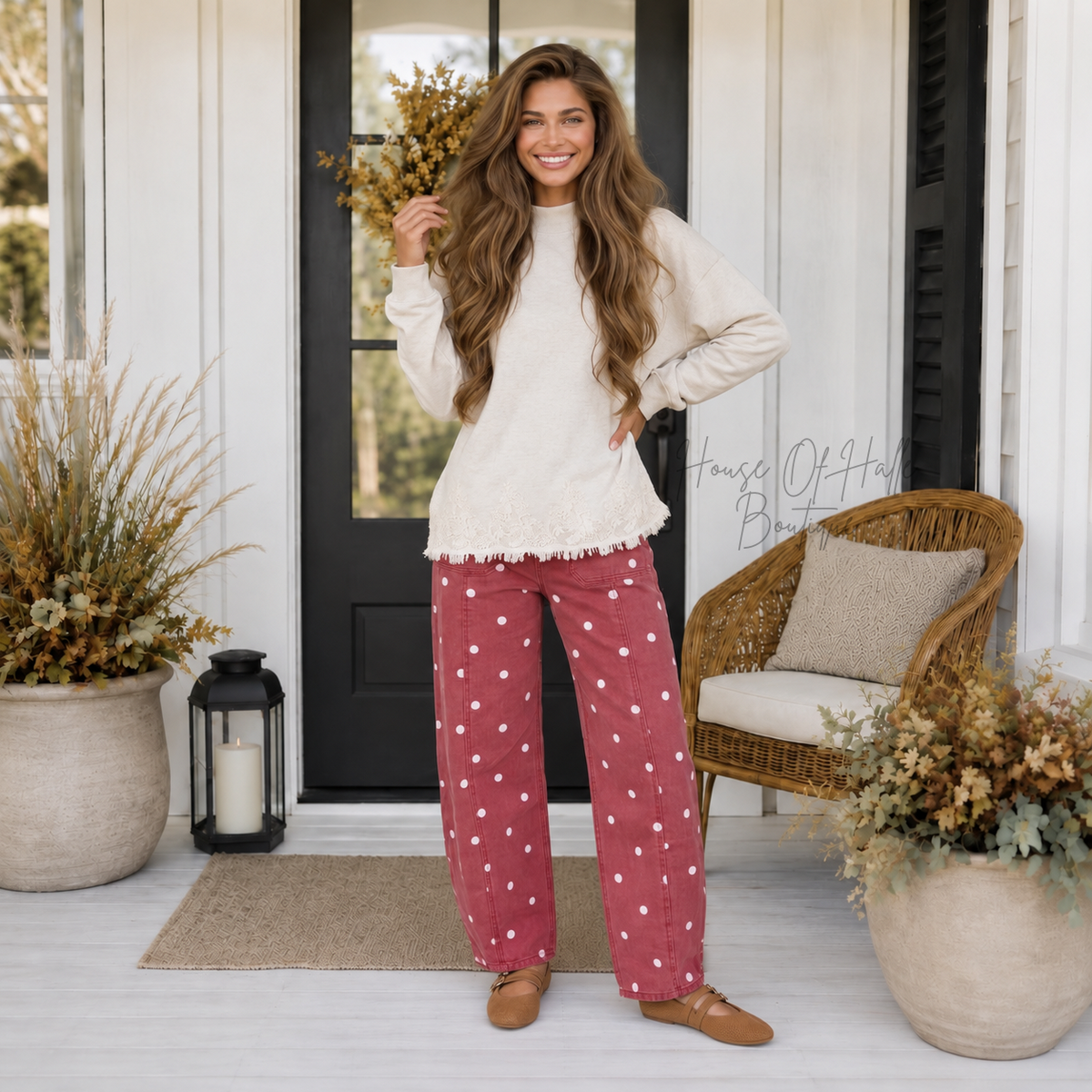 Berry Sweet Polka Dot Pants - PREORDER