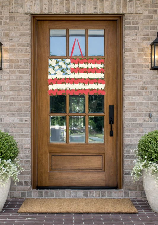 Flag of Flowers Door Hanger - PREORDER