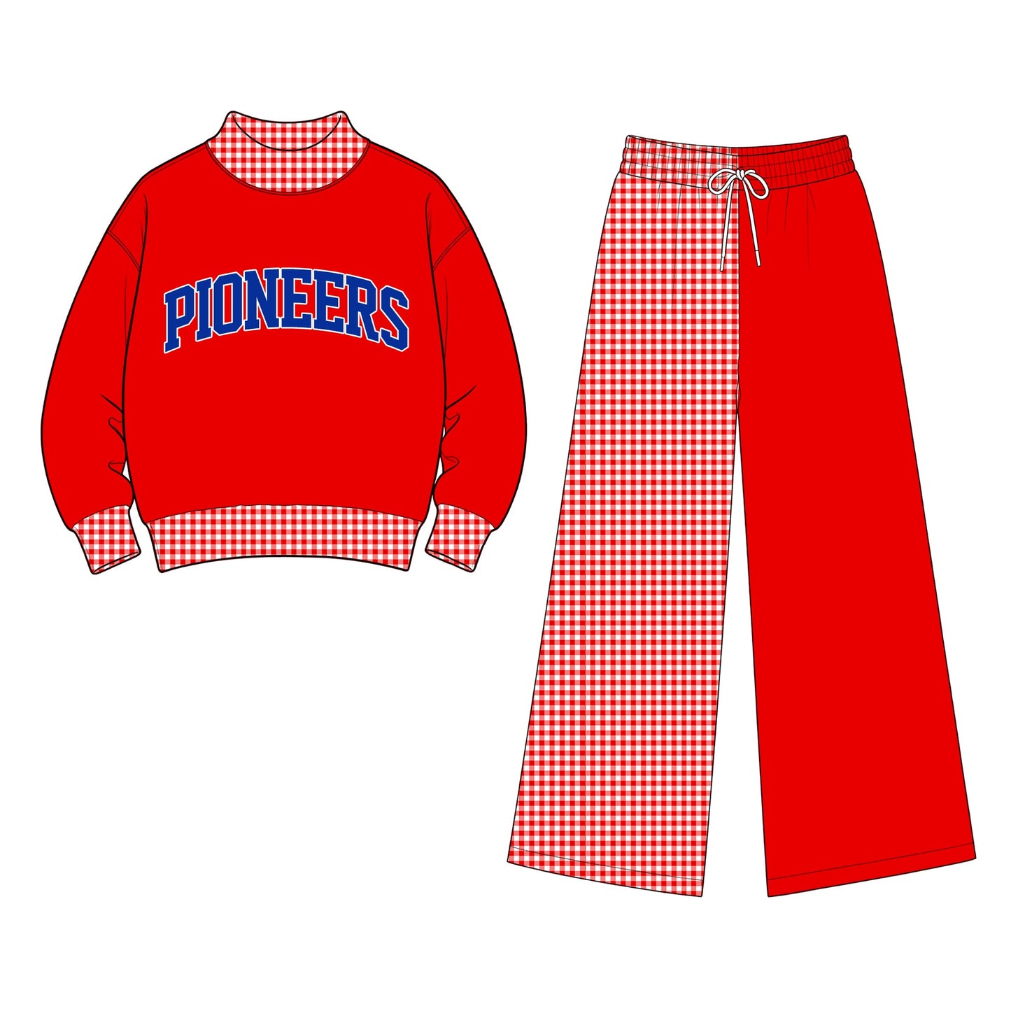 Girls Warren County Pioneers Mock Pant Set - PREORDER