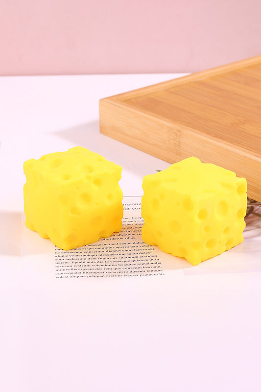 Yellow Cheese Cube Stress Relief Fidget Toy - PREORDER