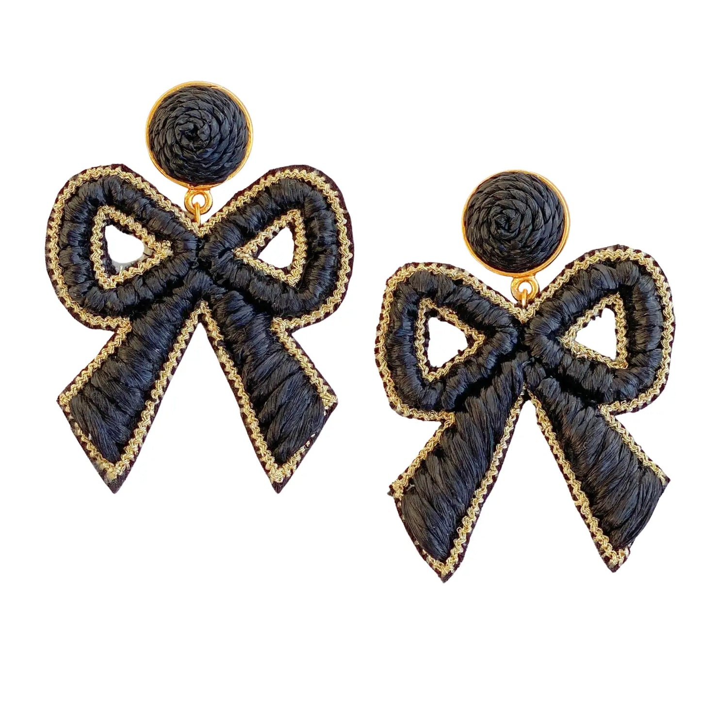 Bow Raffia Earrings 3 Colors