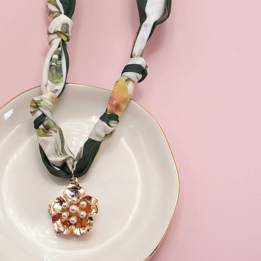 Handmade Scarf Charm Necklace