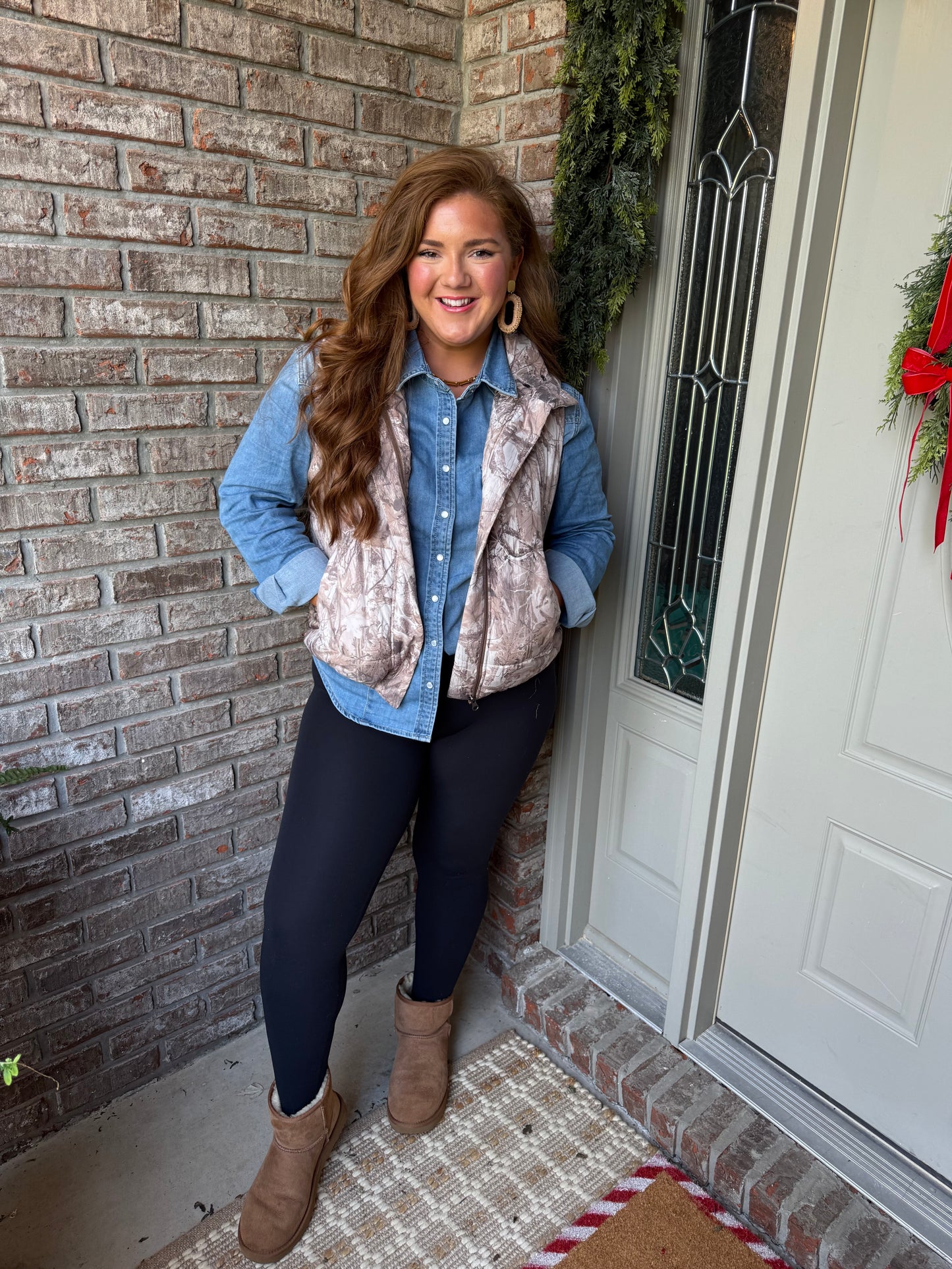 Dark Camo Puffer Vest