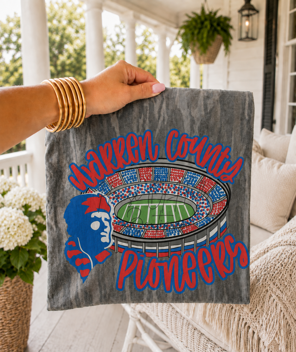 Mossy Oak Warren County Pioneers Stadium T- Shirt - PREORDER