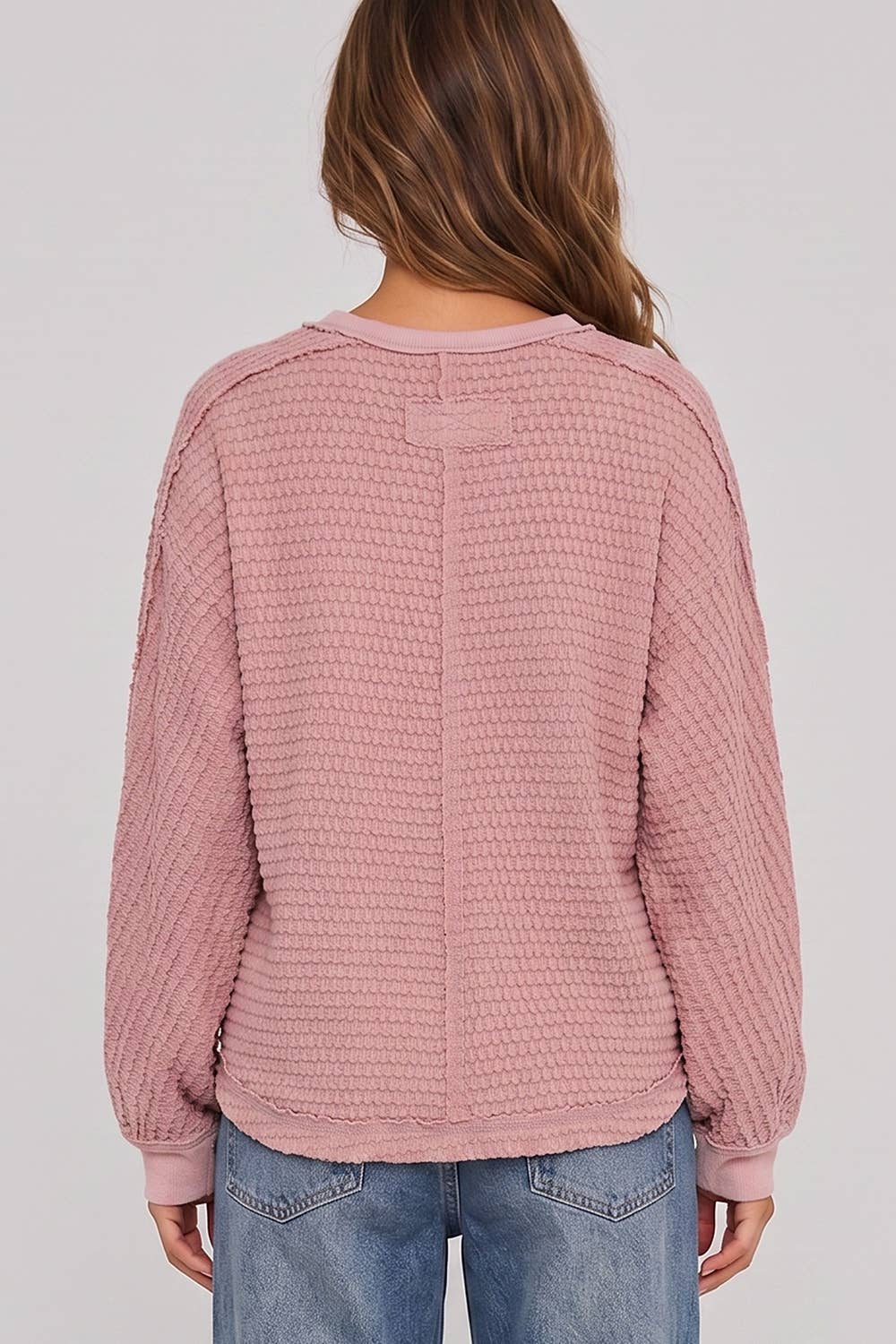 Molly Textured Knit Pullover Top - PREORDER