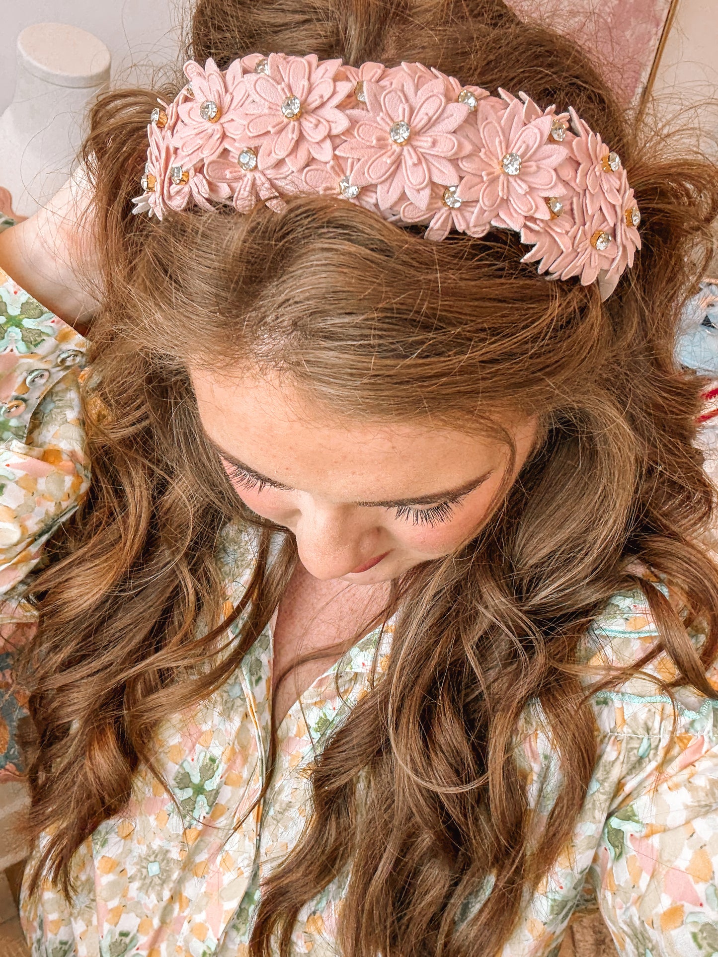 Pink Floral Headband