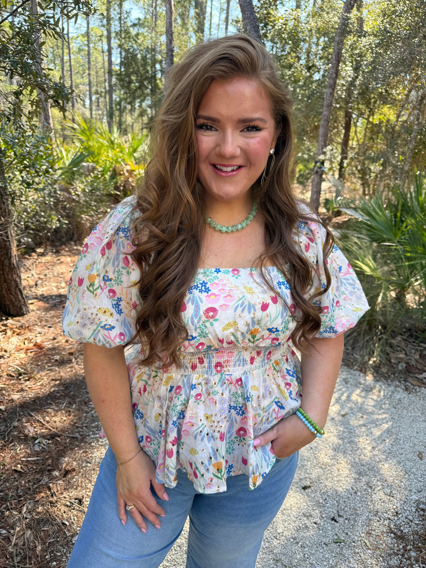 Festive Flounce Peplum Top