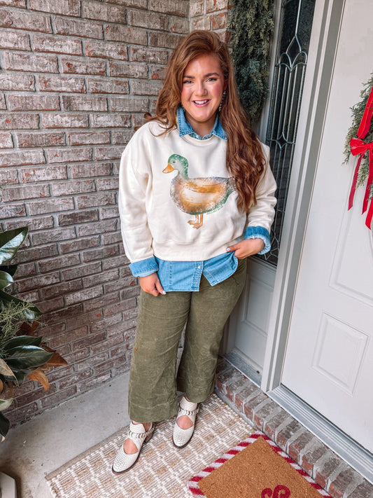 Mallard Muse Crop Sweatshirt