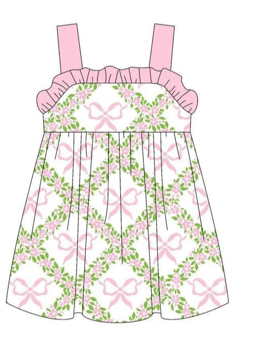 Girls Bow Garden Dress