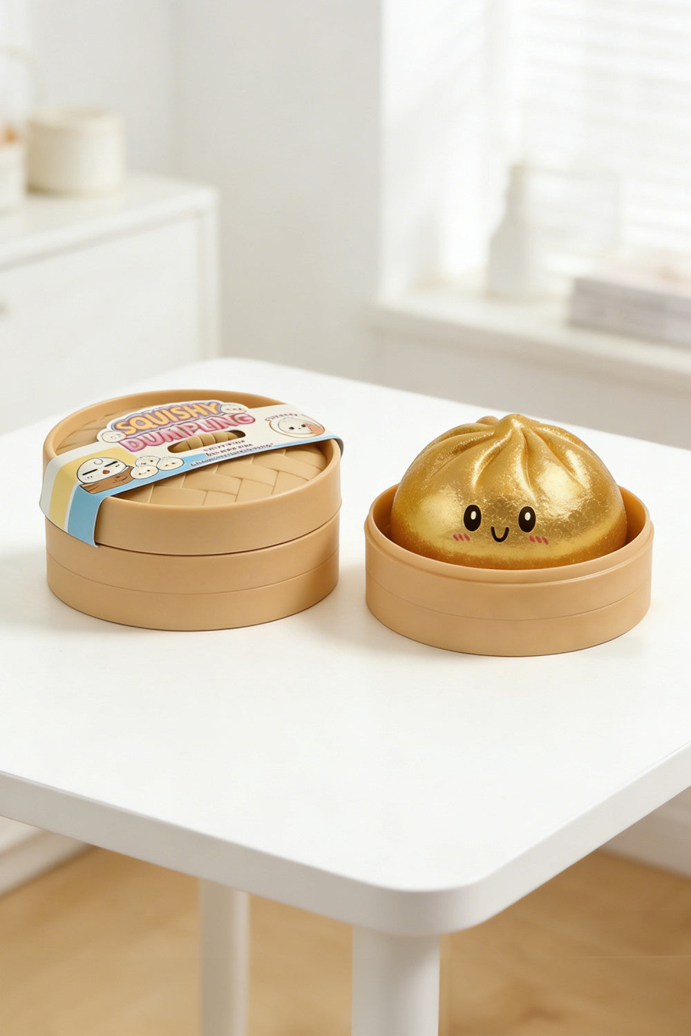 Gold Cute Face Decompression Dumpling Stress Ball - PREORDER