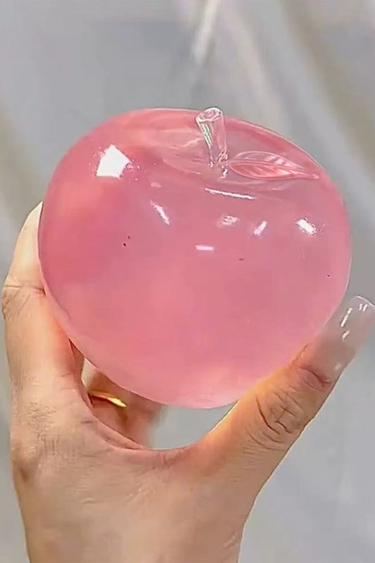 Pink Slow Rebound Crystal Apple Stress Ball Stress Relief Toy