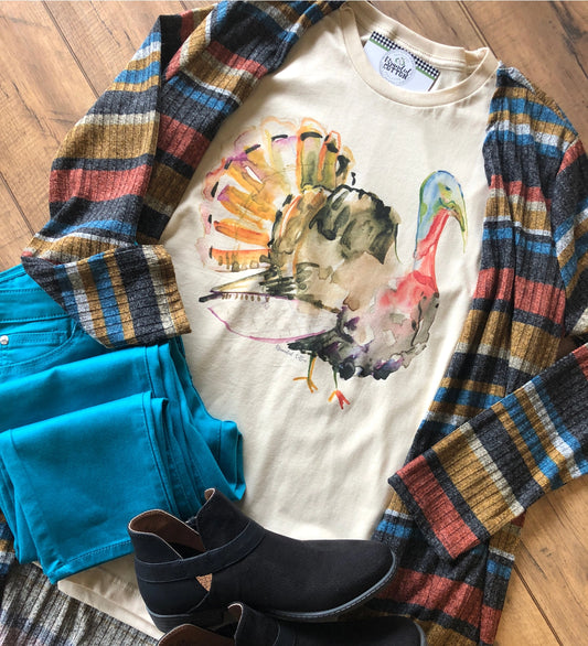 Watercolor Turkey Tee - PREORDER