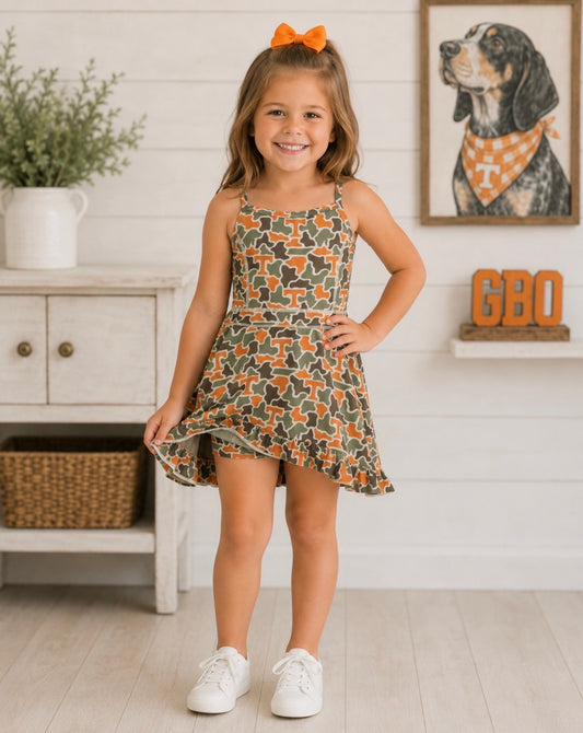 Girls TN Camo Dress - PREORDER