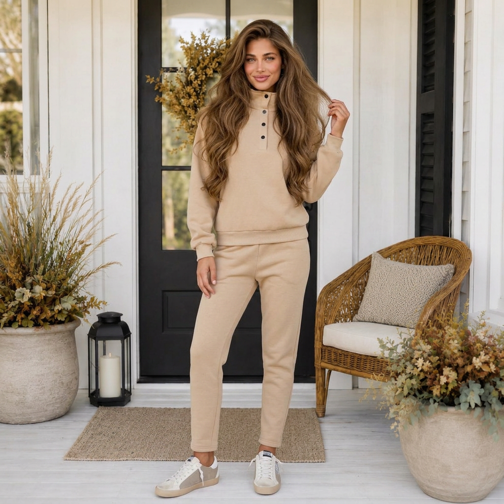 Elevated Beige Lounge Set - PREORDER