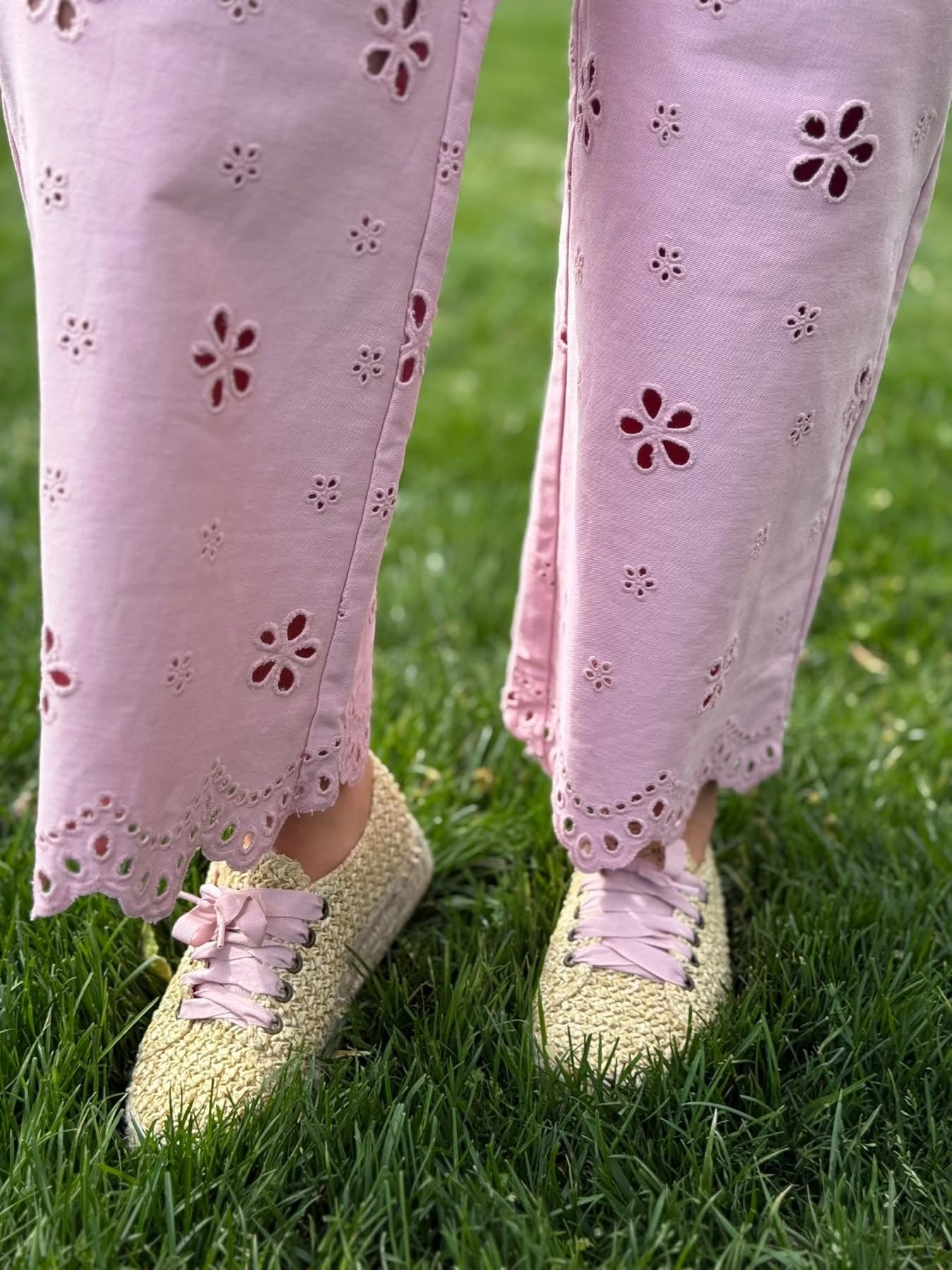 Pink Eyelet Set