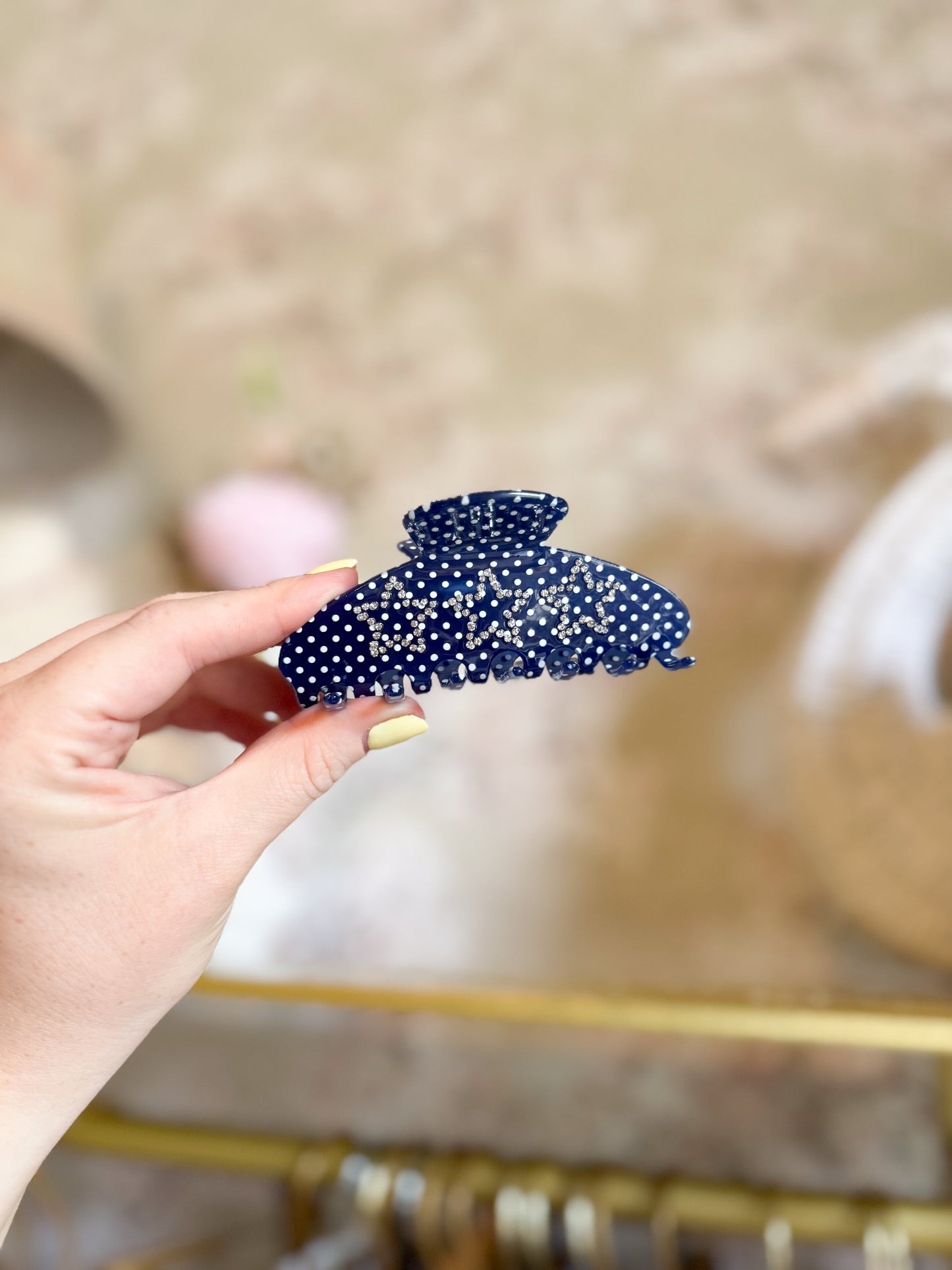 Rhinestone Star Claw Clip