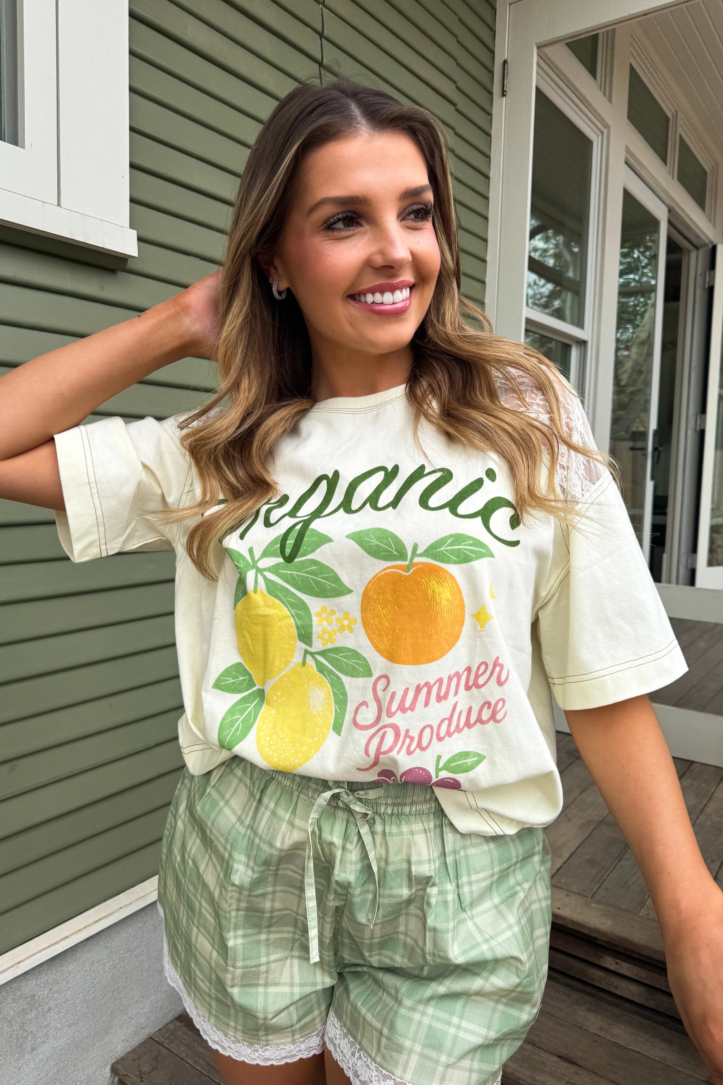 GREEN PLAID COUNTRY SIDE SHORTS - PREORDER