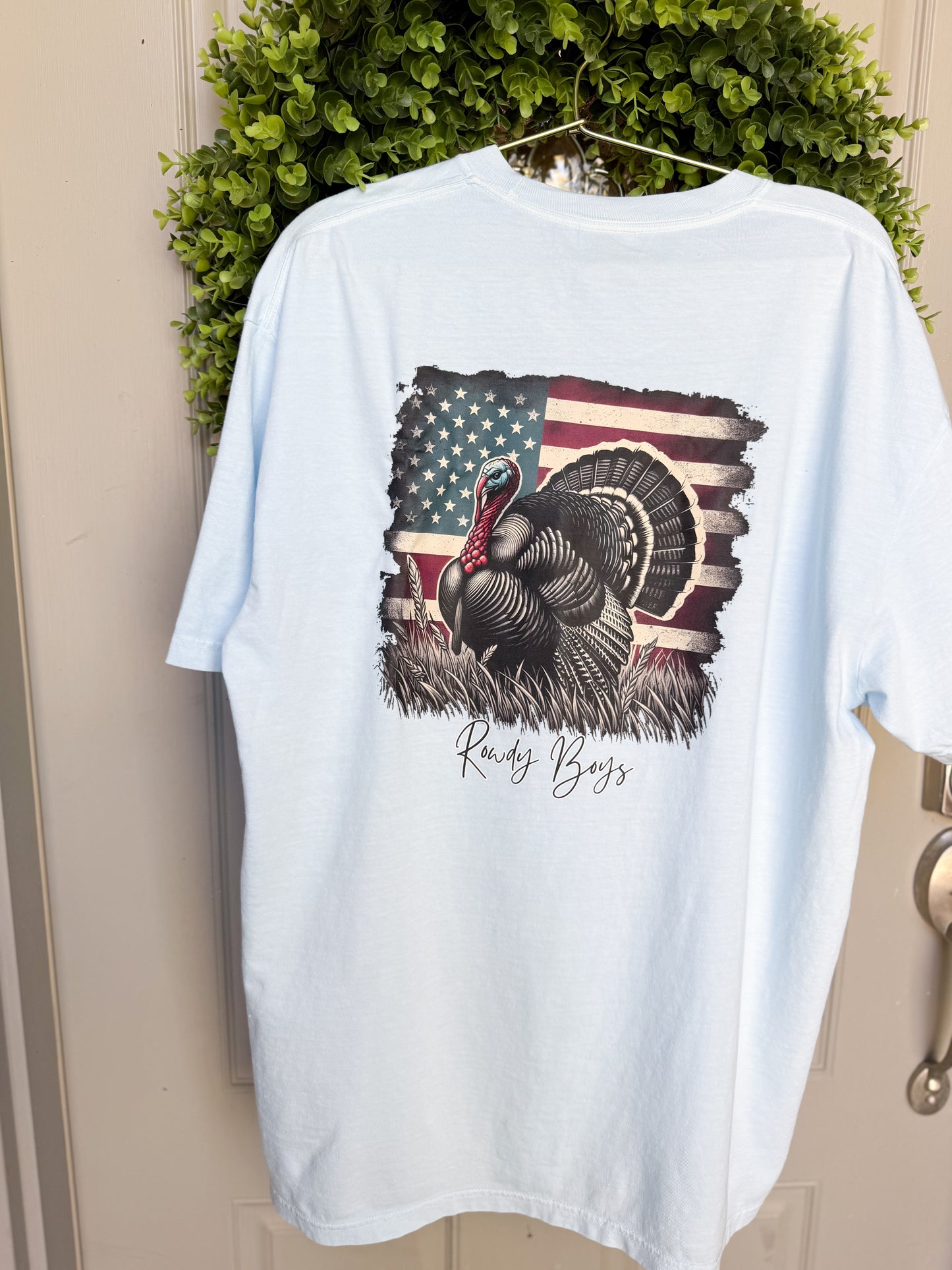 American Turkey Adult Tee - Blue
