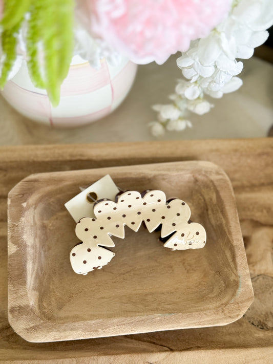 Brown & Cream Petal Arch Claw