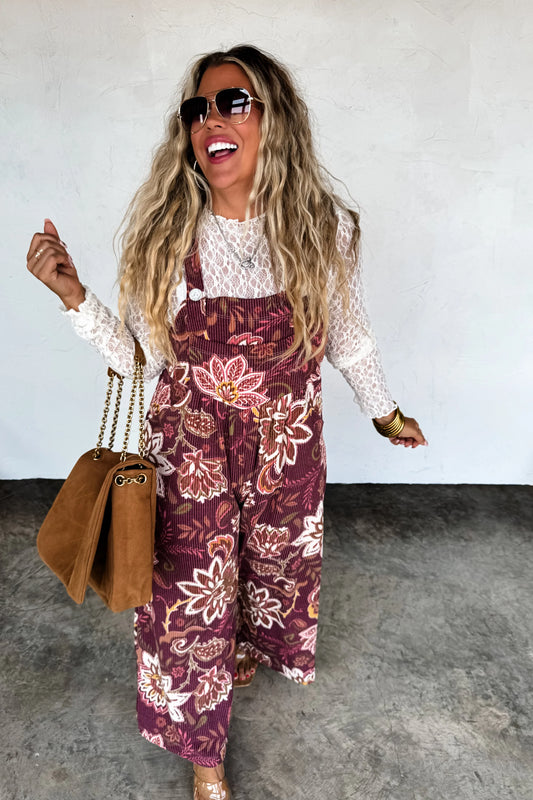 FLORAL PRINT KARLI OVERALLS