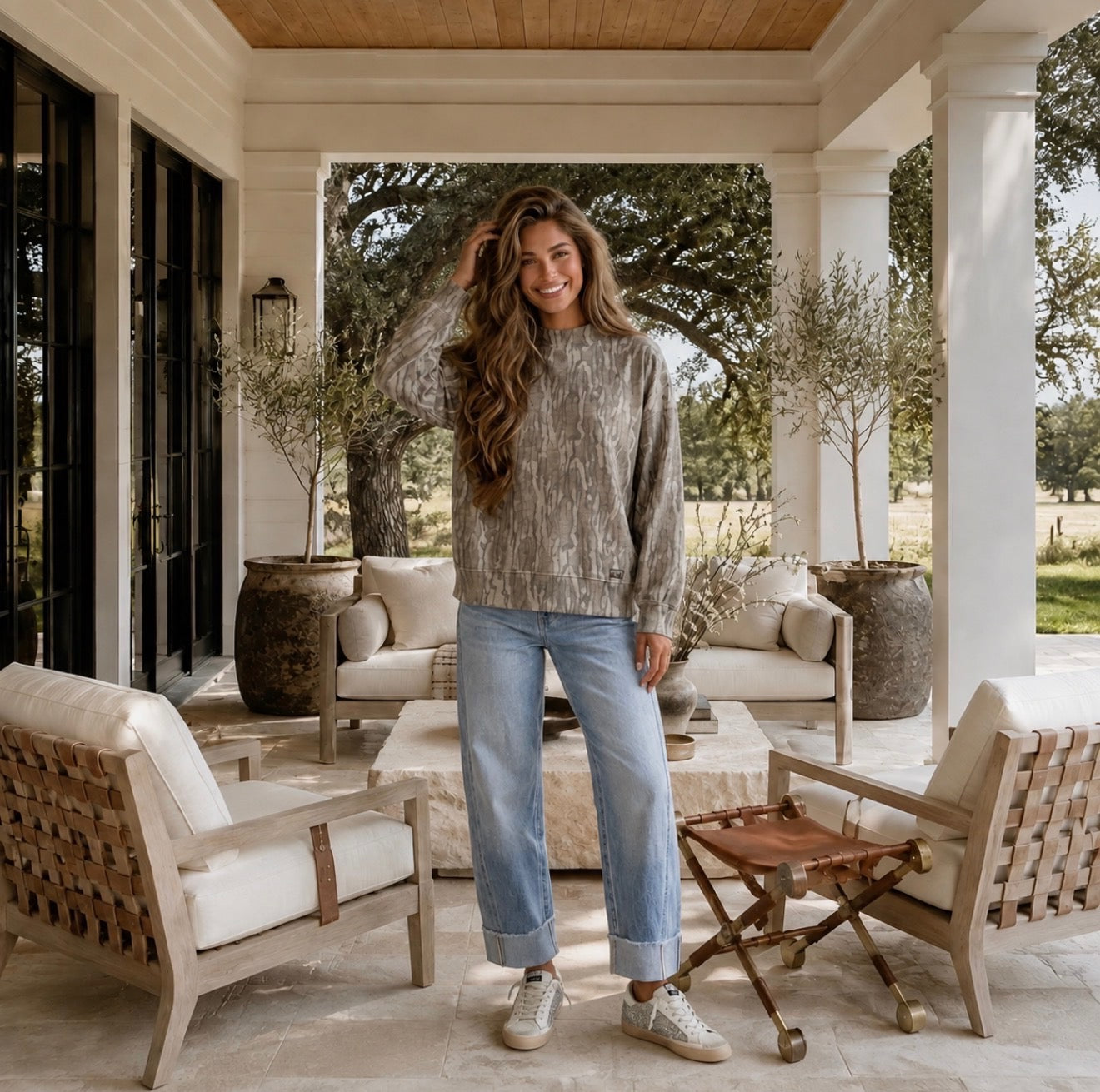 Mossy Oak Mock Neck Sweatshirt - PREORDER