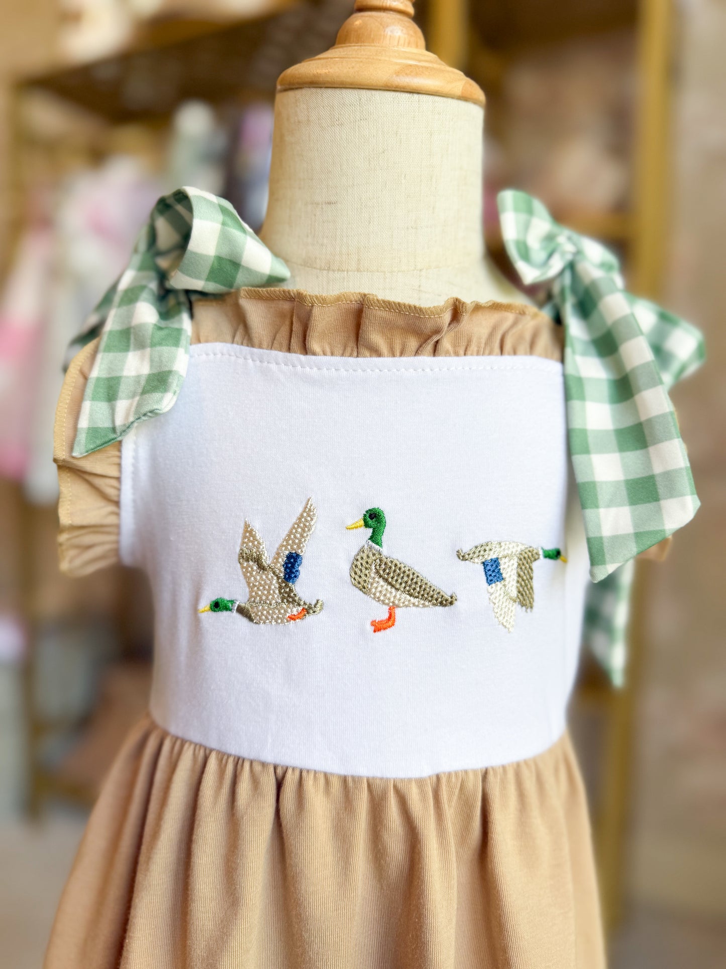 Girls Embroidered Mallard Set