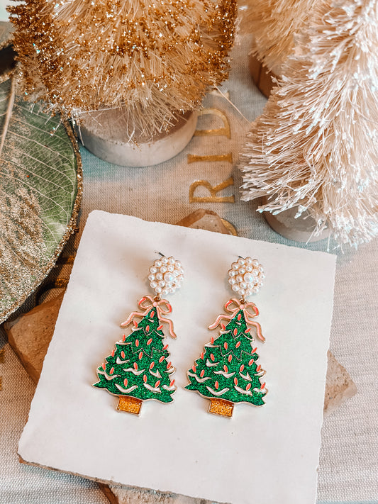 Sparkling Tree Earrings