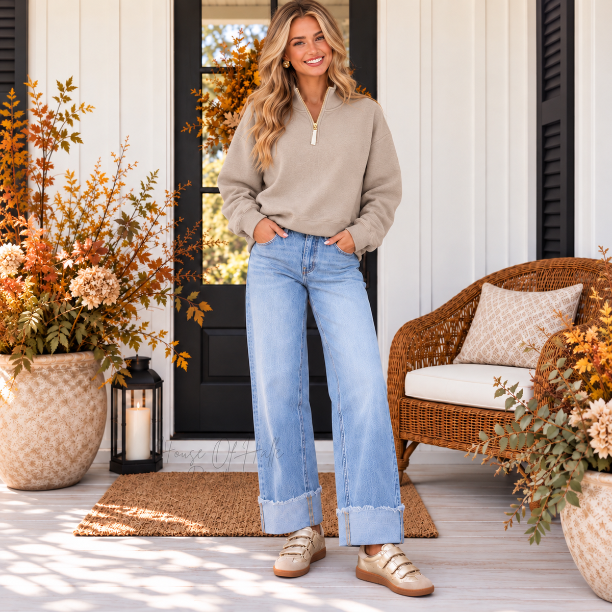 Ash Mocha Half Zip