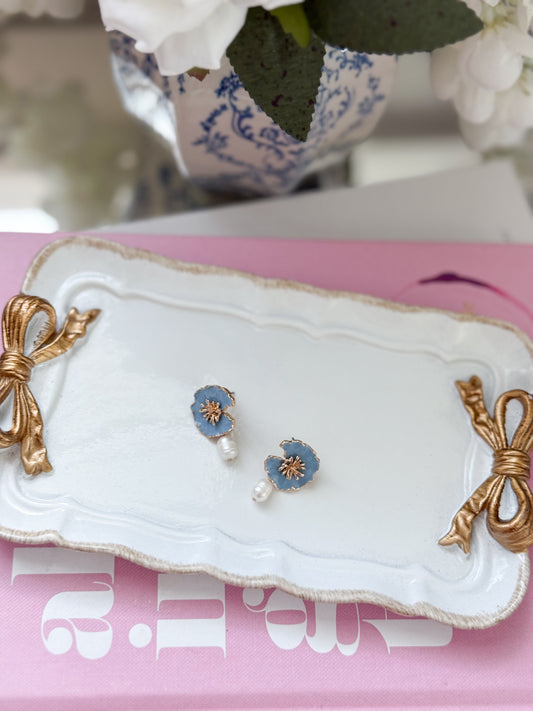 Blue Flower Earrings