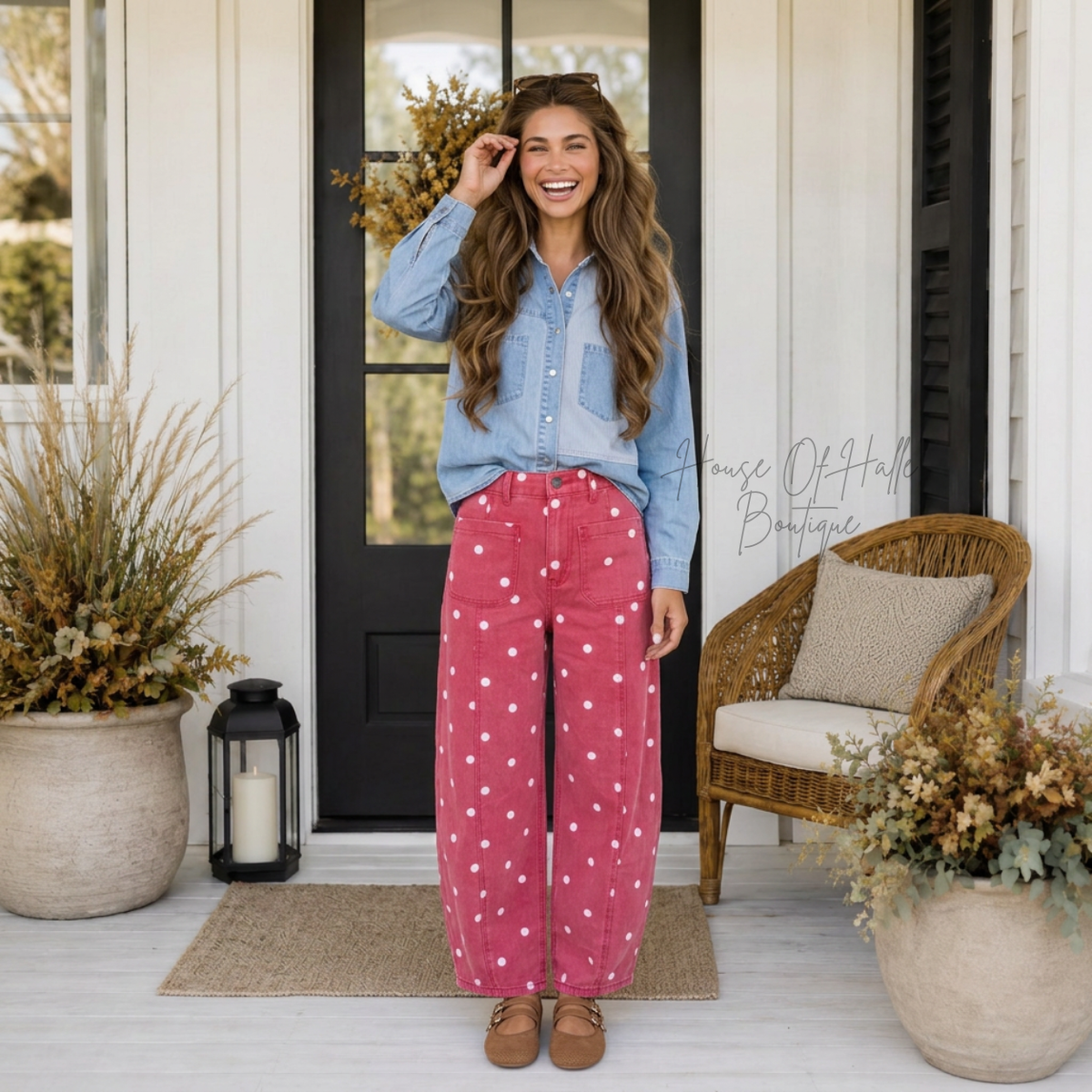 Berry Sweet Polka Dot Pants - PREORDER