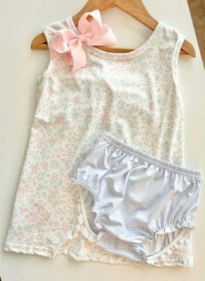 Delicate Floral Bummie Set - PREORDER