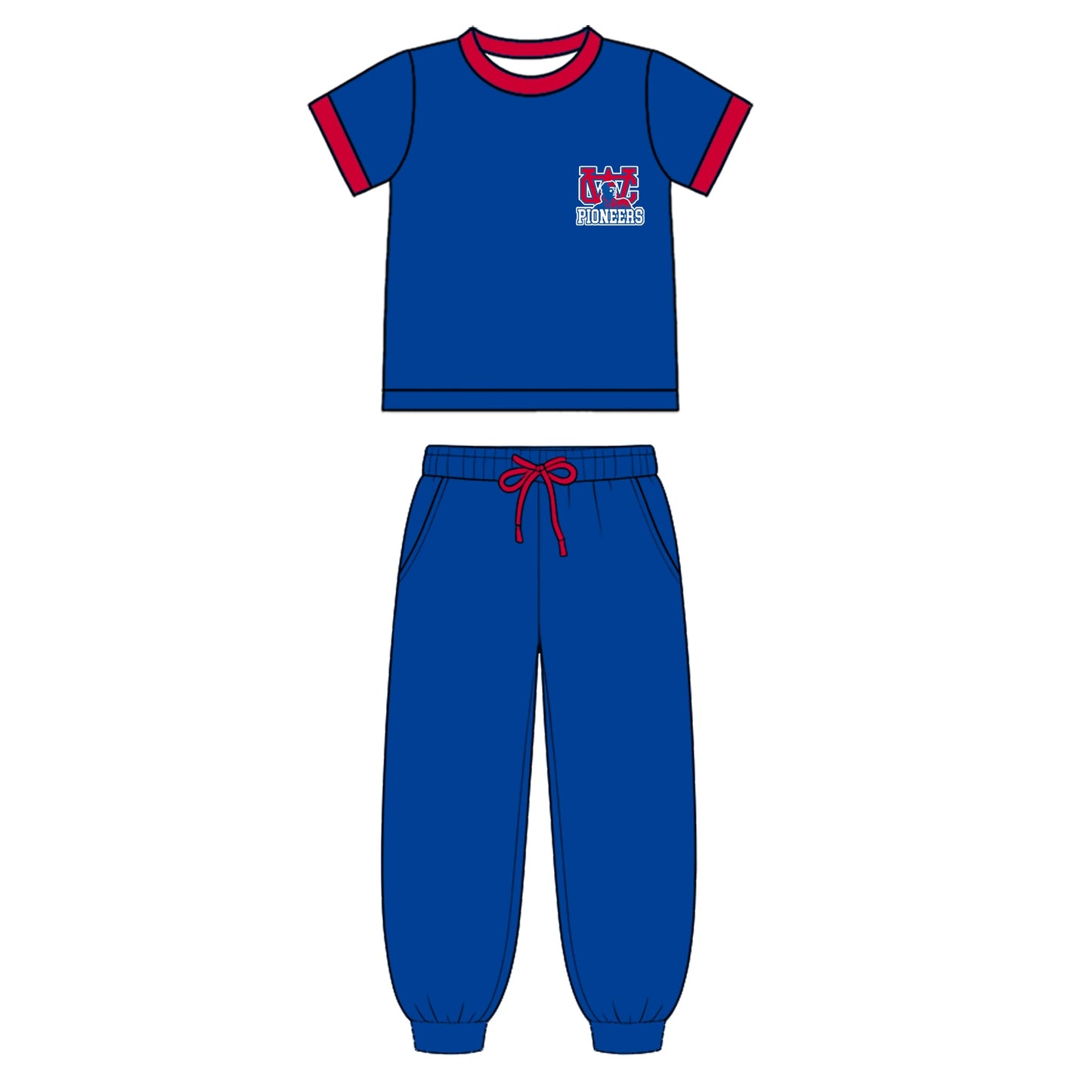 Boys Warren County Pioneers Two Piece Set - PREORDER ETA 8-10 weeks