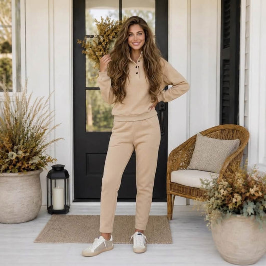 Elevated Beige Lounge Set - PREORDER