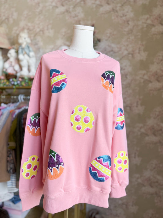 Easter Egg Sequin Sweatshirt