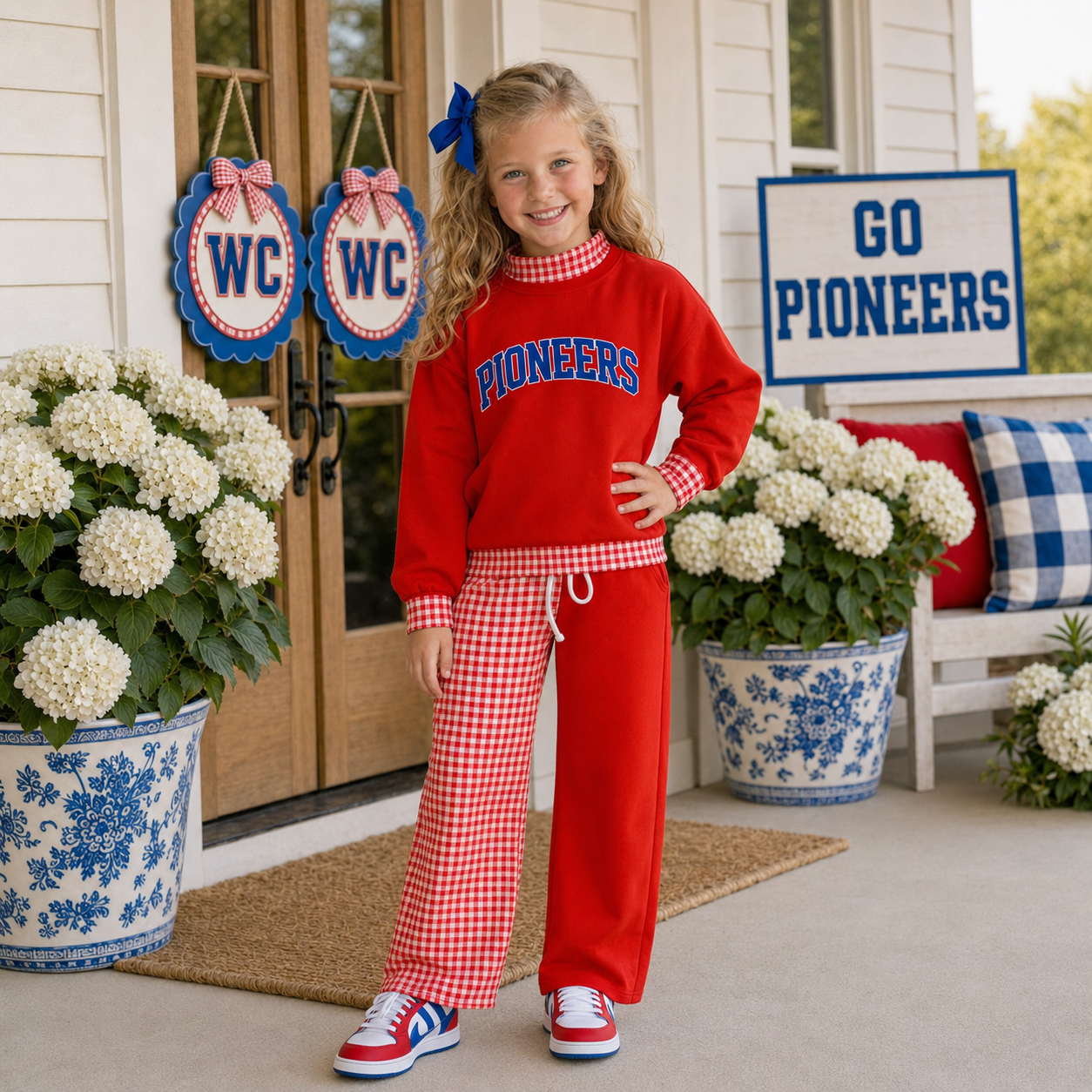 Girls Warren County Pioneers Mock Pant Set - PREORDER