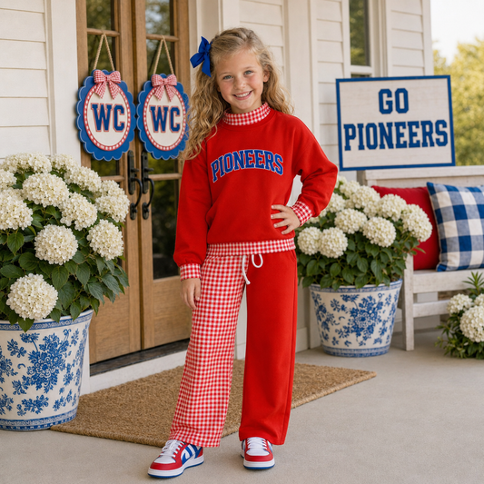 Girls Warren County Pioneers Mock Pant Set - PREORDER