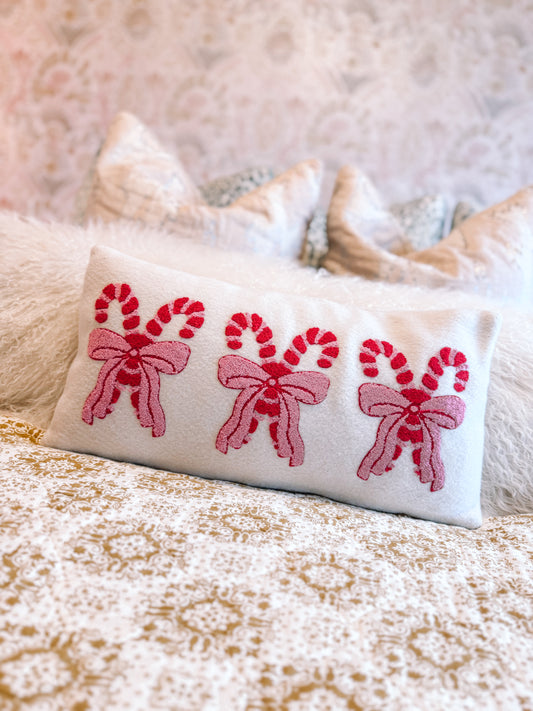 Pretty Candy Cane Pillow