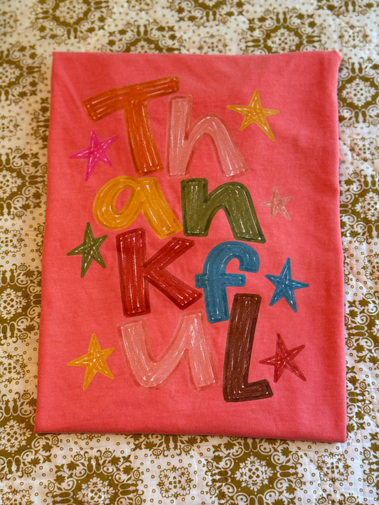 Thankful In Color T- Shirt On Comfort Colors - PREORDER