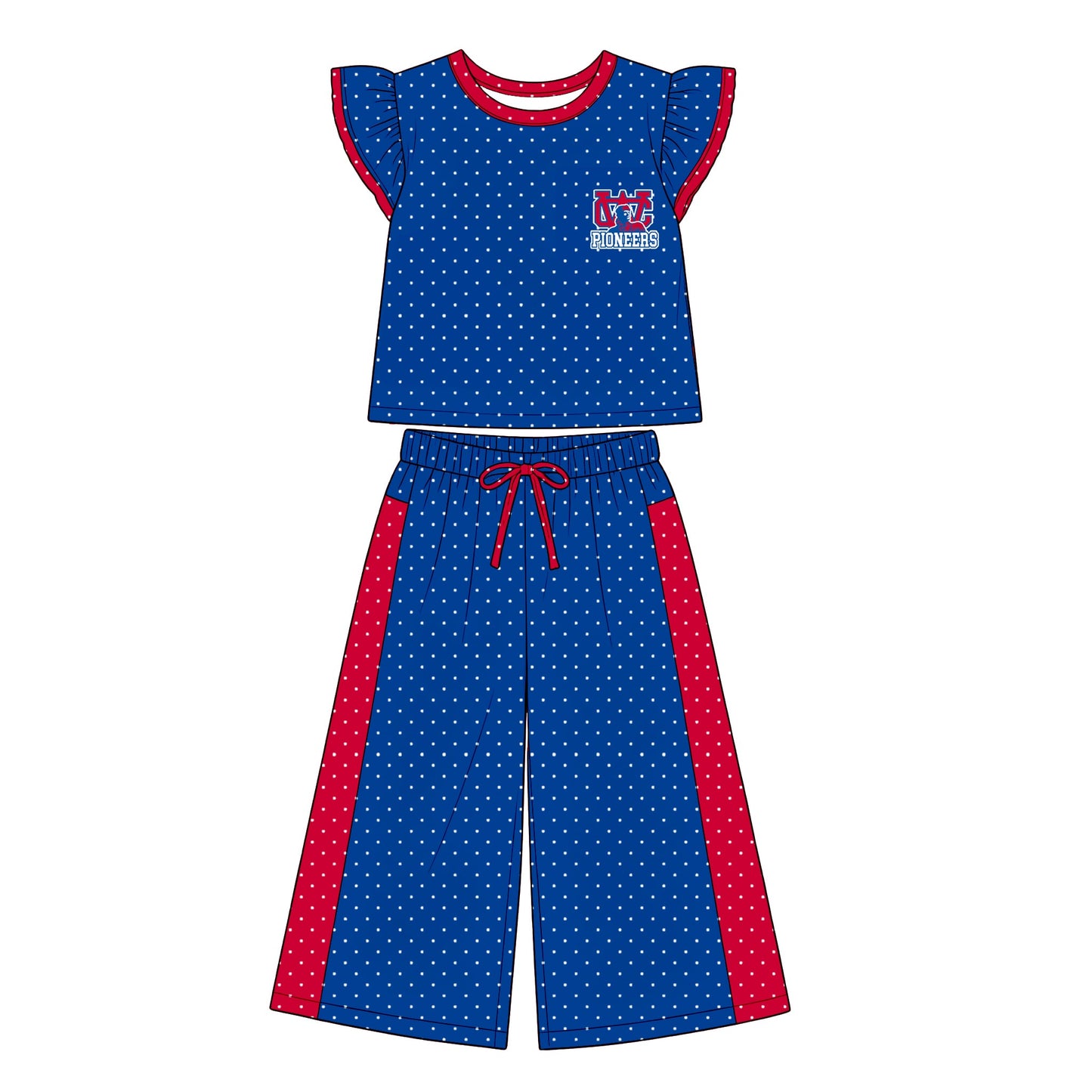 Girls Warren County Pioneers Two Piece Set - PREORDER