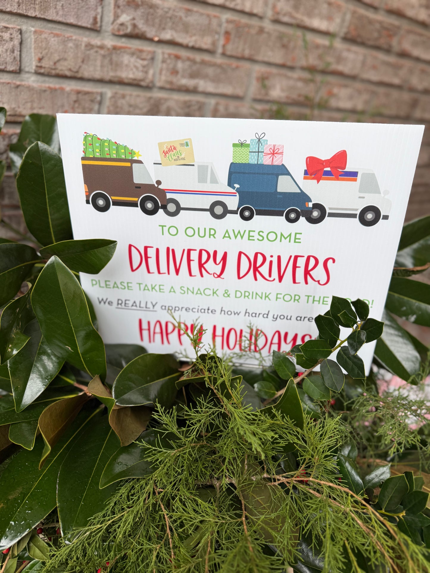 Awesome Delivery Drivers Sign