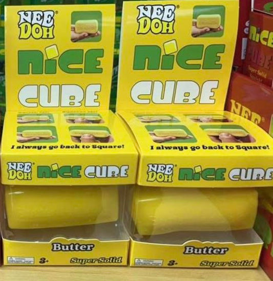 Needoh Yellow Butter Cube Squishy - PREORDER